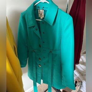 teal coat